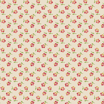 Tyg Rambling rose pinwheel on cream, Makower UK