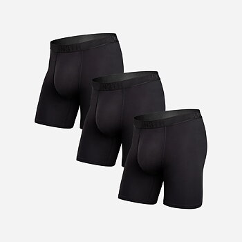 PRO FLEX BOXER BRIEF 3 PACK - BLACK