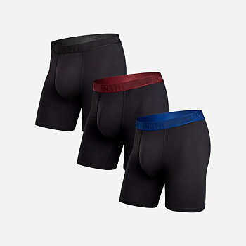 PRO FLEX BOXER BRIEF 3 PACK - BLACK-RECOVERY-RHUBARB