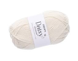 Drops Daisy 01 Merinoull Stickfasthet 21 m/10 cm