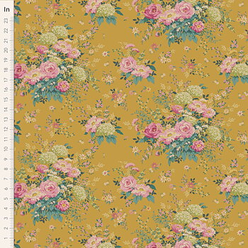 Tyg Tilda Chic escape wildgarden mustard