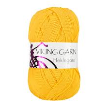 Viking Heklegarn 12/4 100g Gul 845 - 3