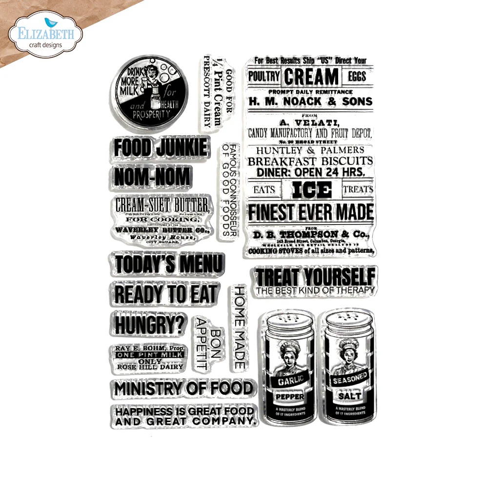 Elizabeth - Clear stamps - Let's Eat