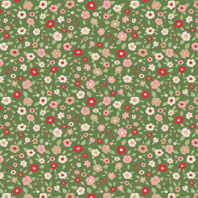 Tyg Tilda Evie Green Creating Memories collection