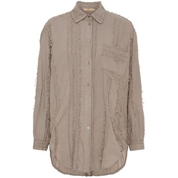 Stor Skjorta Fransig Fango