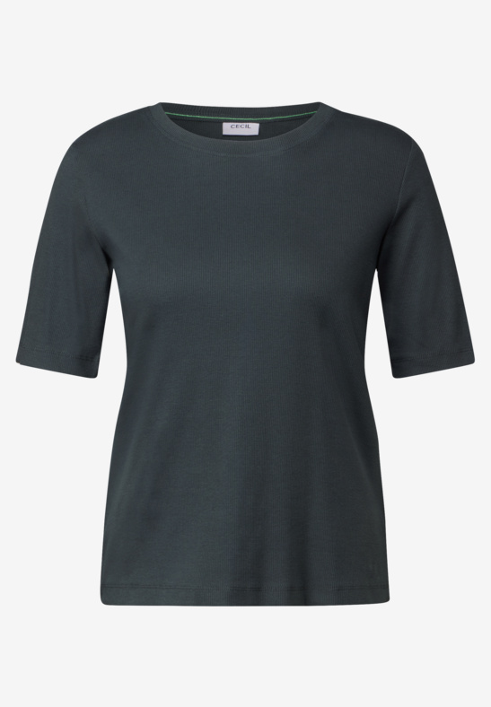 NOS Basic Rib T-shirt - Slate Khaki - Cecil - 4