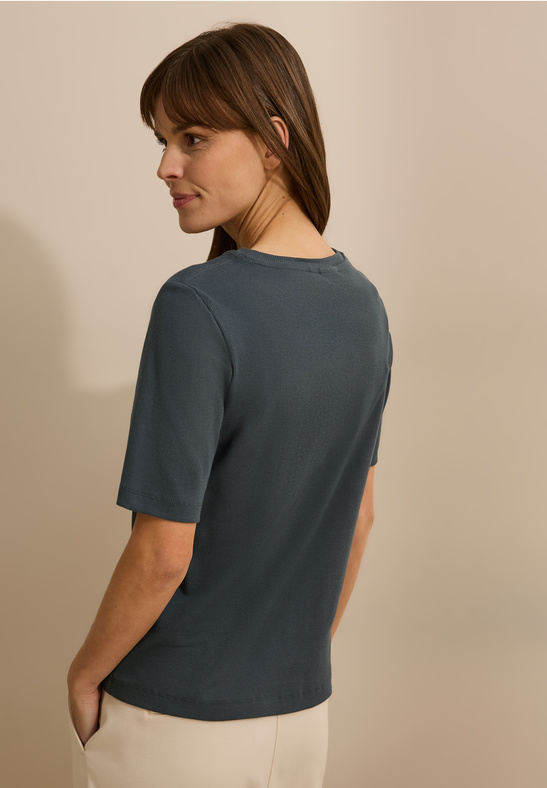 NOS Basic Rib T-shirt - Slate Khaki - Cecil