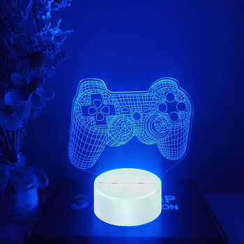 3D Lampa - Spelkontroll för Gaming - Flera färger