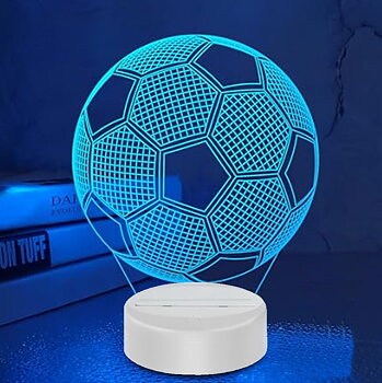 3D Lampa - Fotboll - Flera färger