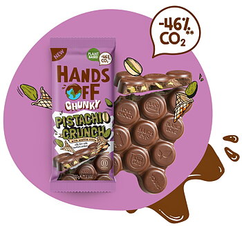 vegansk choklad pistasch hands off 100g