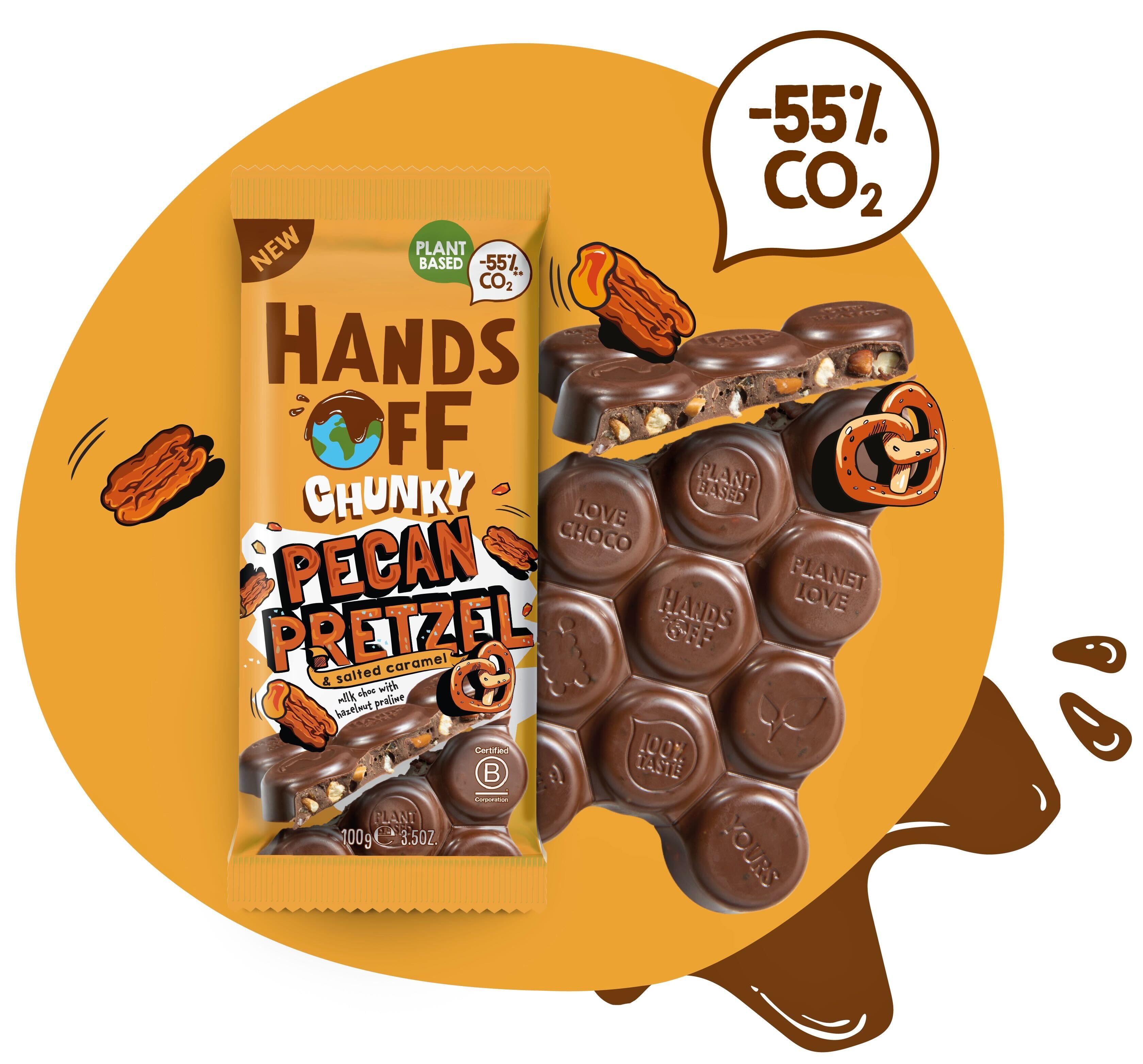 vegansk choklad kringla och pecan hands off 100g
