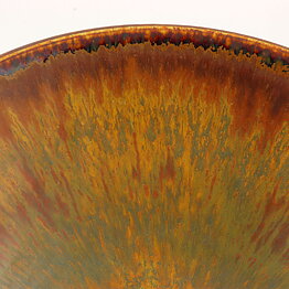 Carl-Harry Stålhane (1965) Unique Reddish Brown Bowl 32 cm