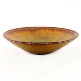 Carl-Harry Stålhane (1965) Unique Reddish Brown Bowl 32 cm