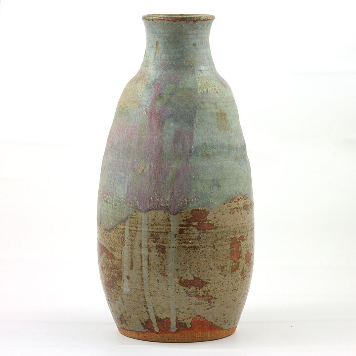 Erik Johansson Tani (1960s) Unique Mottled Brown Vase 28 cm