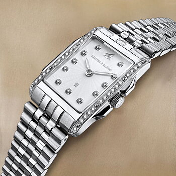H&B Tempales Pavé, Silver & White