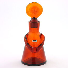 Erik Höglund (People 1957) Brown Sculptural Decanter 21 cm (2)