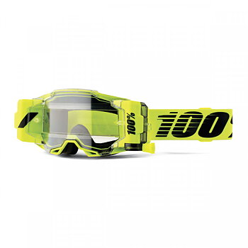100%, ARMEGA FORECAST Goggle Nuclear Citrus - Clear Lens, VUXEN