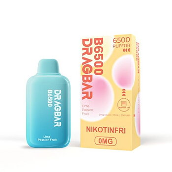 Dragbar B6500 Nikotinfri Vape - Lime Passion Fruit