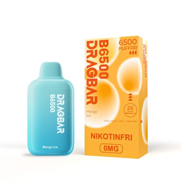 Dragbar B6500 Nikotinfri Vape - Mango Ice