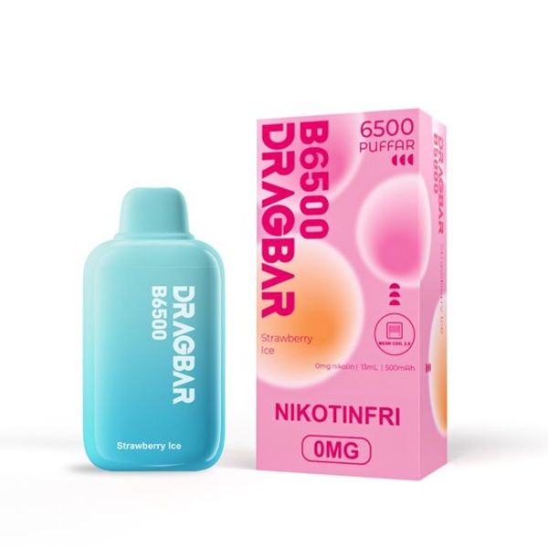 Dragbar B6500 Nikotinfri Vape - Strawberry Ice