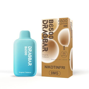 Dragbar B6500 Nikotinfri Vape - Virginia Tobacco 