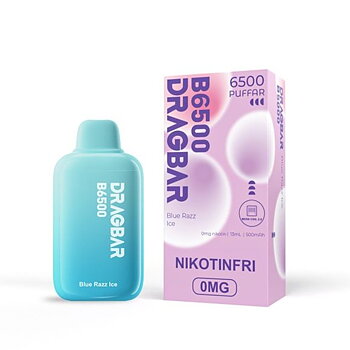 Dragbar B6500 Nikotinfri Vape - Blue Razz Ice