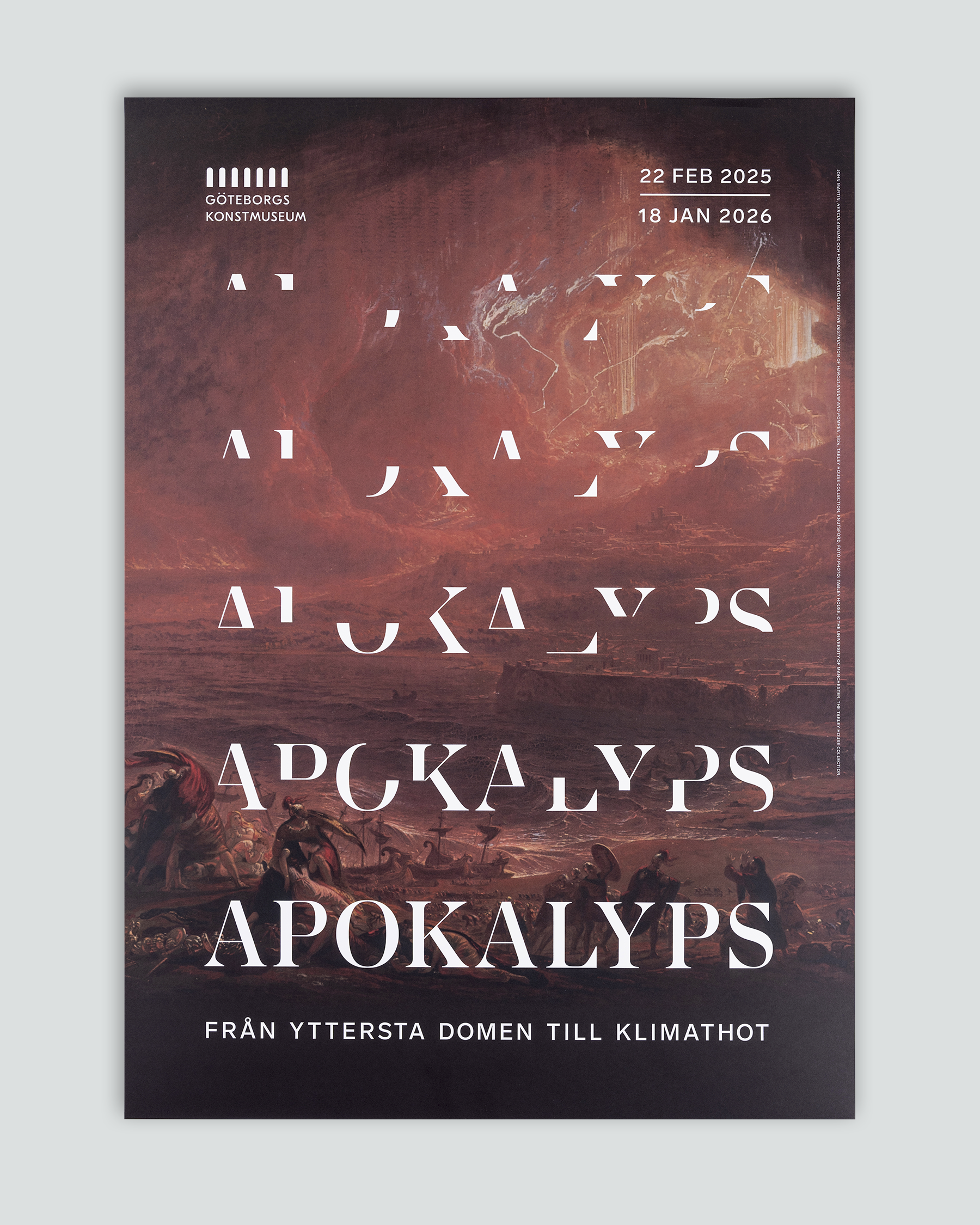 Utställningsaffisch, Apokalyps. Från yttersta domen till klimathot. Pompeji