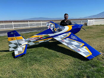 Extreme Flight Slick 114tum/2.9M 150-180CC Gas V2 Blue/White