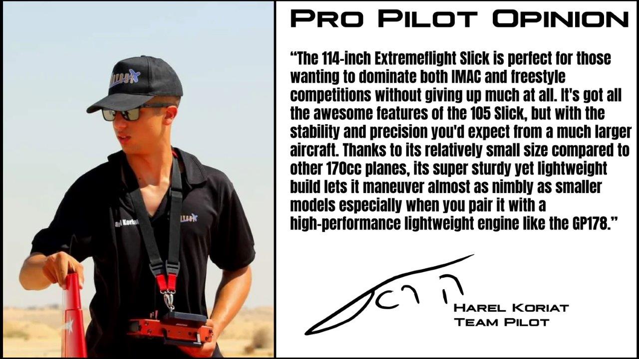 Extreme Flight Slick 114tum/2.9M 150-180CC Gas V2 Red/White - 4