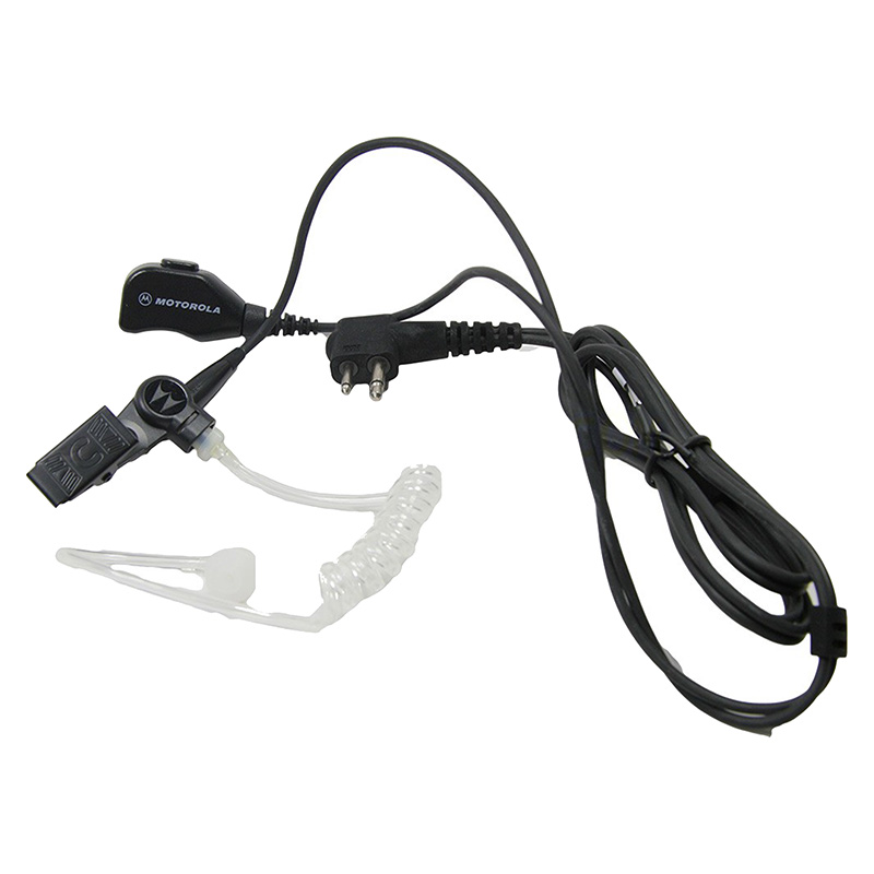 Motorola 2-Wire Earpiece with clear acoustic tube (Black)
