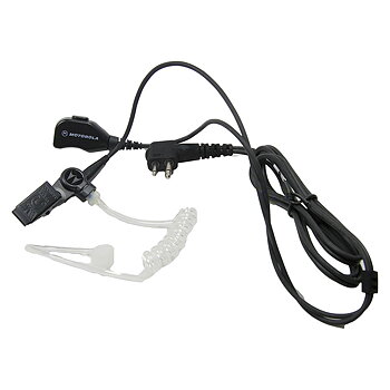 Motorola 2-Wire Earpiece with clear acoustic tube (Black)