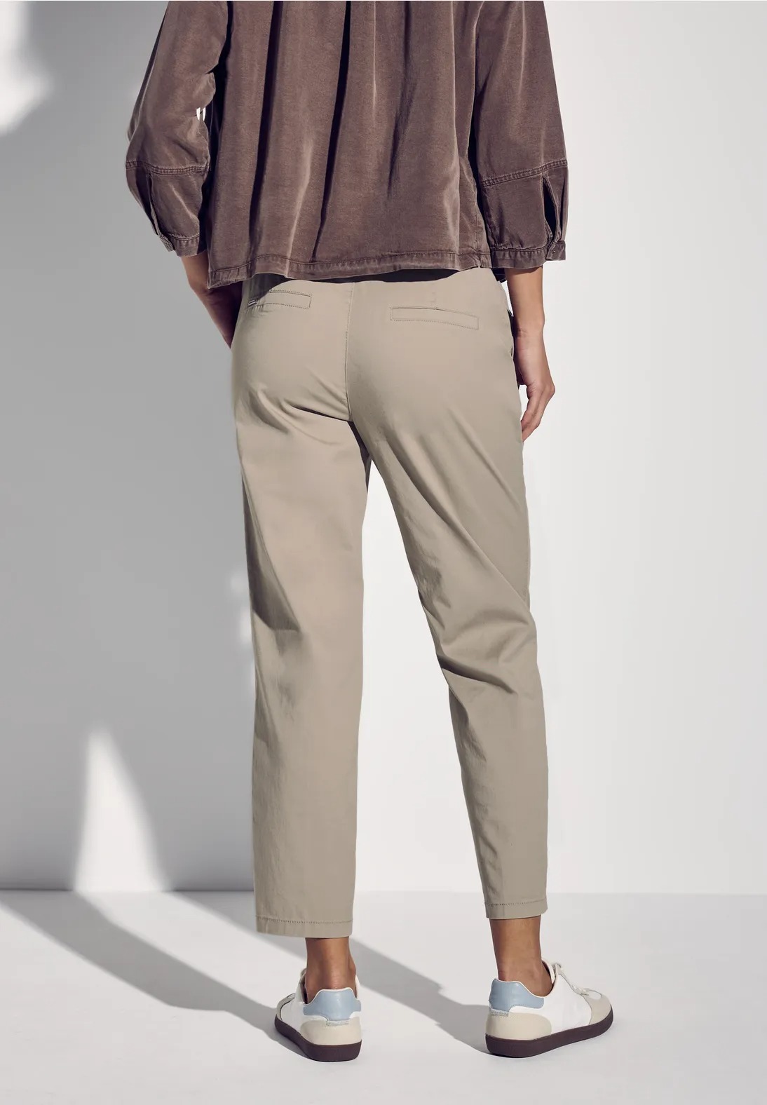 QR Chino Peach Twill Co/Ea - Buff Grey - Street One - 2
