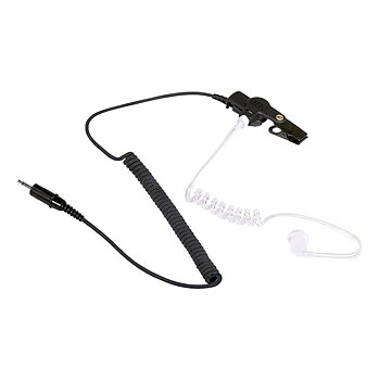 Otto EARPHONE W/5 IN COIL CORD,ACOUSTIC TUBE, 3.5MM STR.PLUG,BLACK