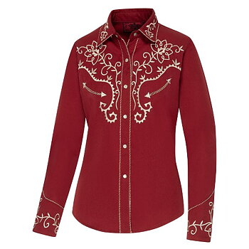 Westernblus med broderier