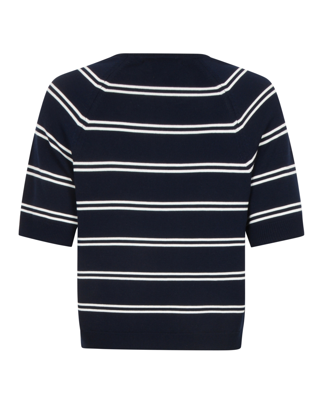 Stickad jumper Shiloh randig marinblå/offwhite - 2