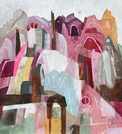 "Two Valentines" akryltavla målad av Maria C Bernhardsson / MC