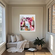 "Two Valentines" akryltavla målad av Maria C Bernhardsson / MC