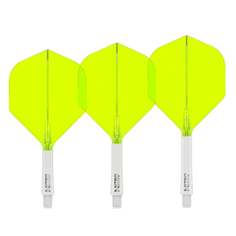 Red Dragon Nitro Flite Standard/NO2 White & Yellow 19,5mm Short