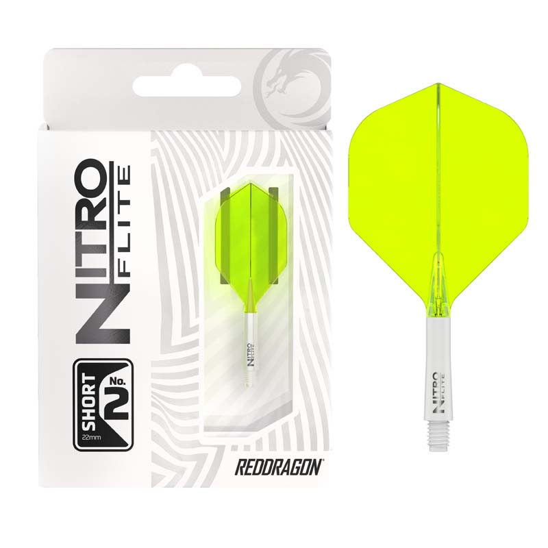 Red Dragon Nitro Flite Standard/NO2 White & Yellow 19,5mm Short - 4