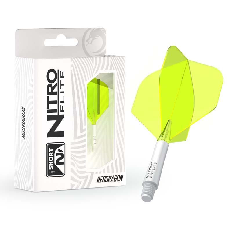 Red Dragon Nitro Flite Standard/NO2 White & Yellow 19,5mm Short - 2