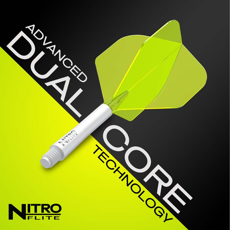 Red Dragon Nitro Flite Standard/NO2 White & Yellow 19,5mm Short - 6