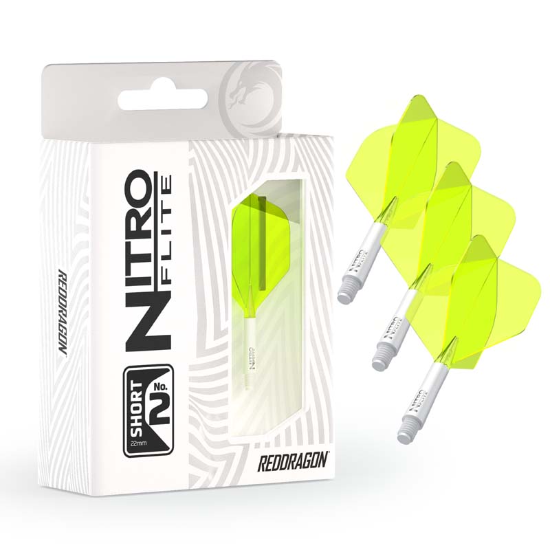 Red Dragon Nitro Flite Standard/NO2 White & Yellow 19,5mm Short - 3