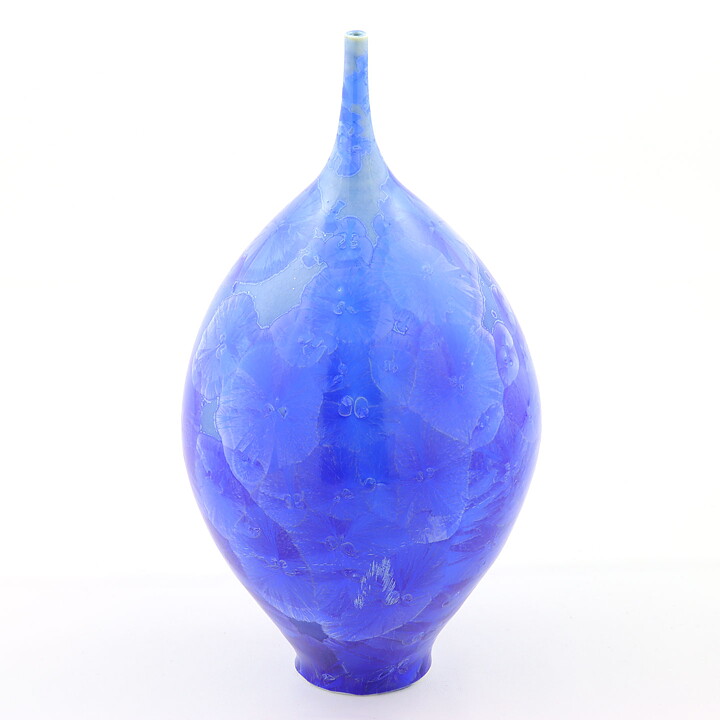 イサク・イサクソン  一点もの  青いベース  (21cm)  2000年代 