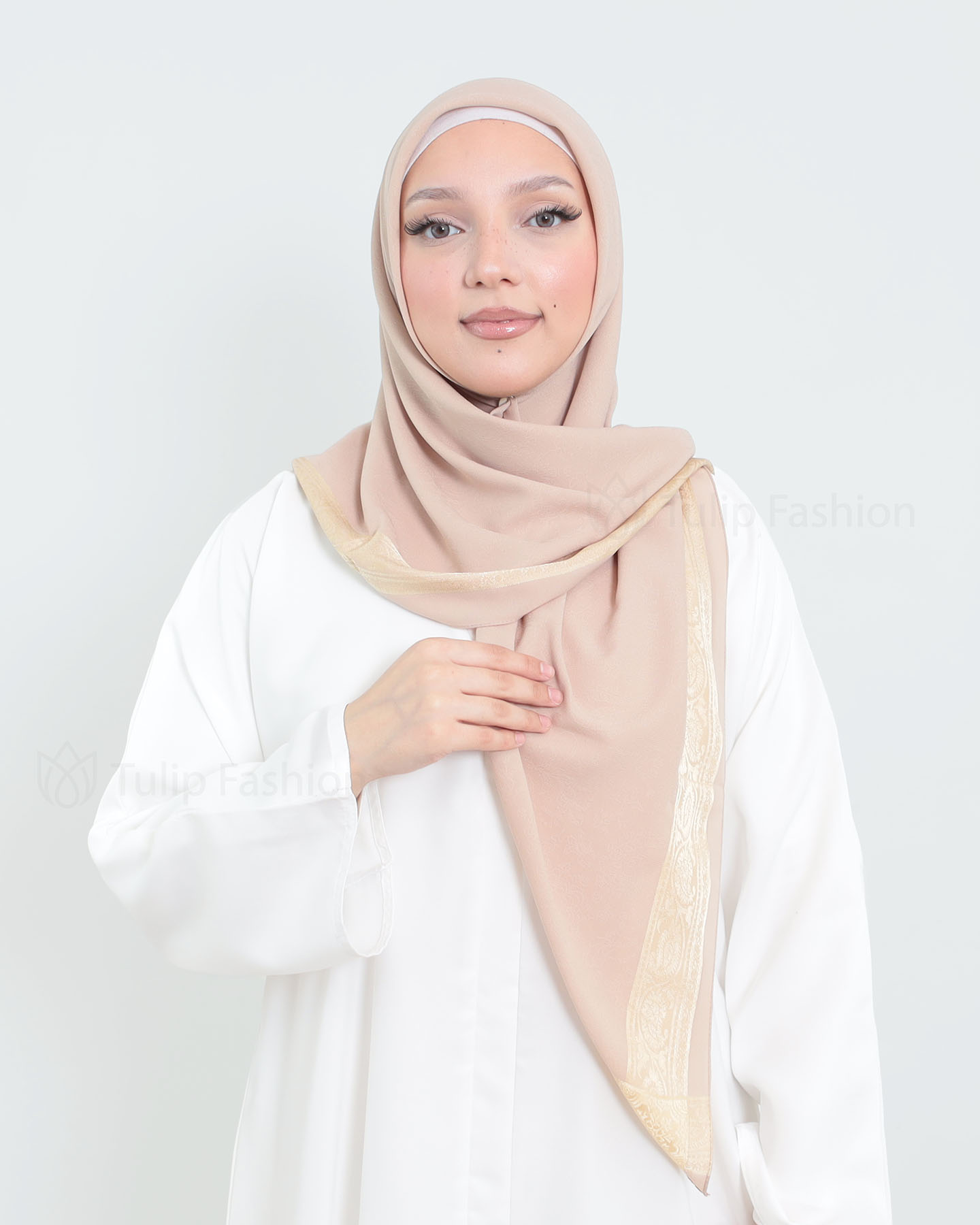 Hijab - Square Chiffon 120 cm - Beige