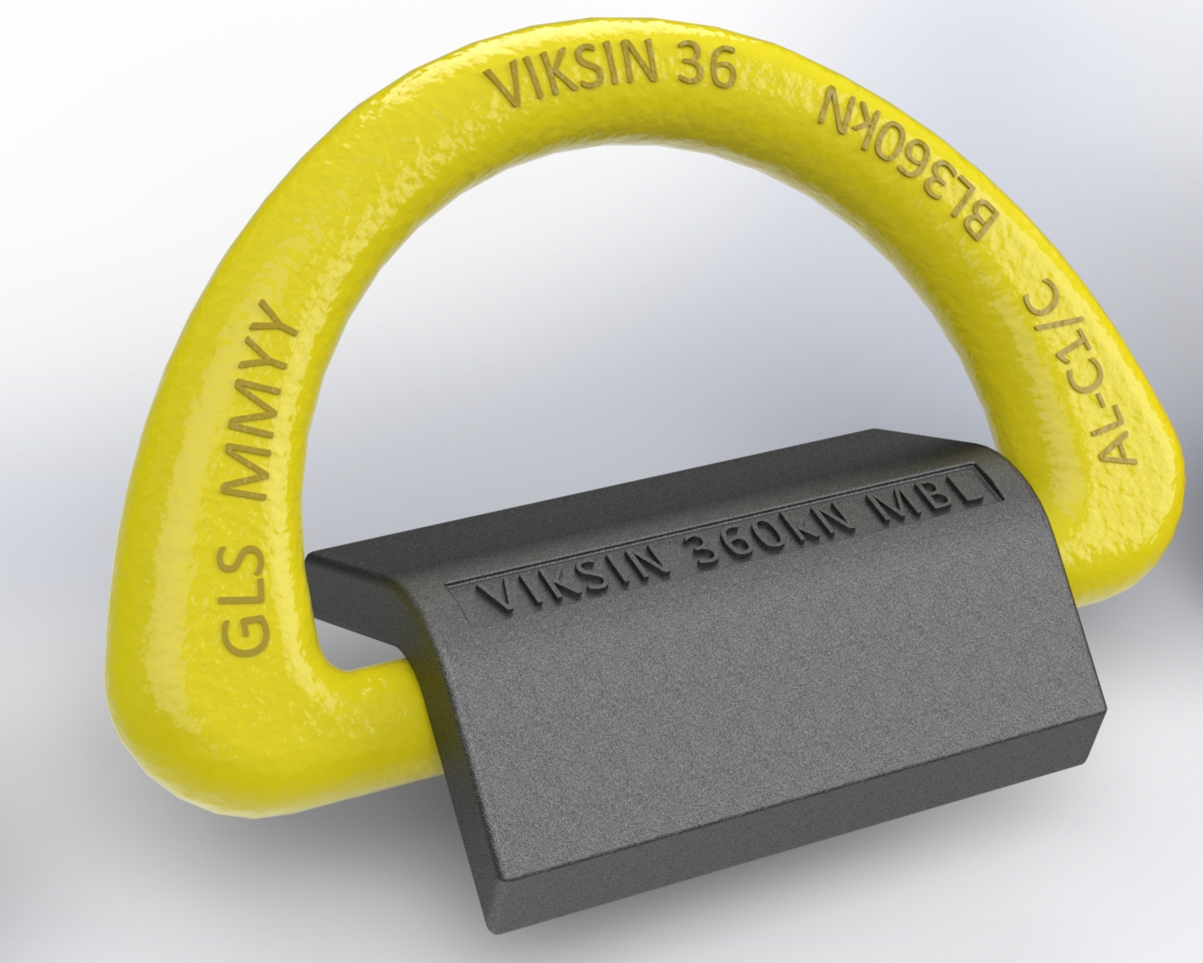 Svetsbar surrningsögla D-Ring  /  SWL: 18 ton / MBL:  36 ton