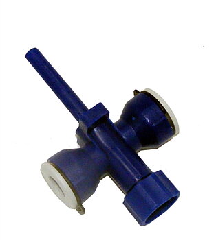 Uniquick avtappningskran 12mm med 2 ingångar
