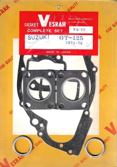 Packningssats Suzuki GT125 2 cylindrig 1974-79