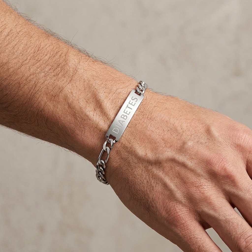 Personligt Medicin & ICE Armband - Rostfritt stål - 3