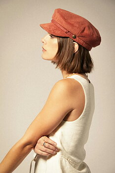 Brixton Fiddler burnt brick terry cloth 