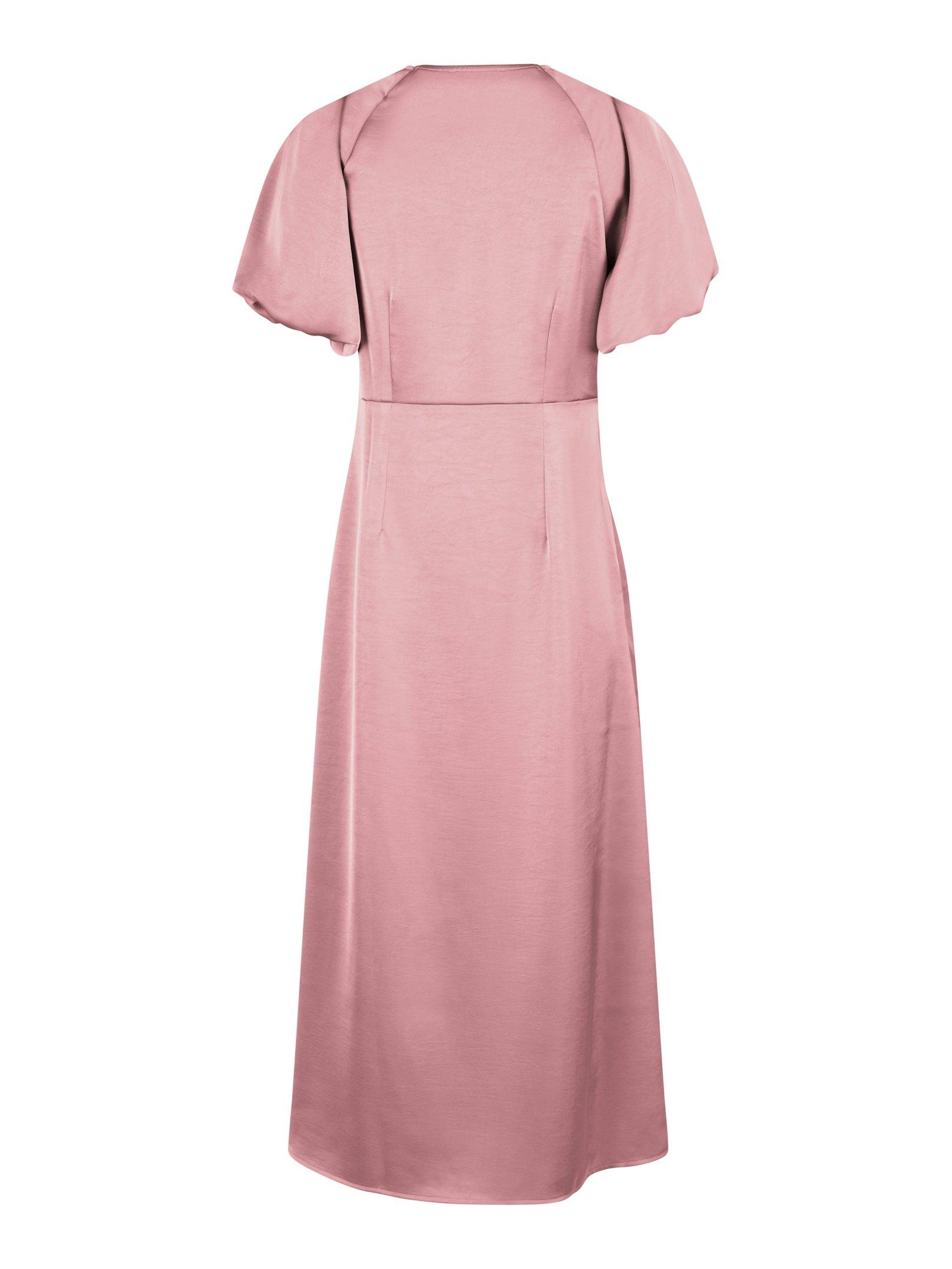 Illana Heavy Sateen Dress Evening Rose  - 2